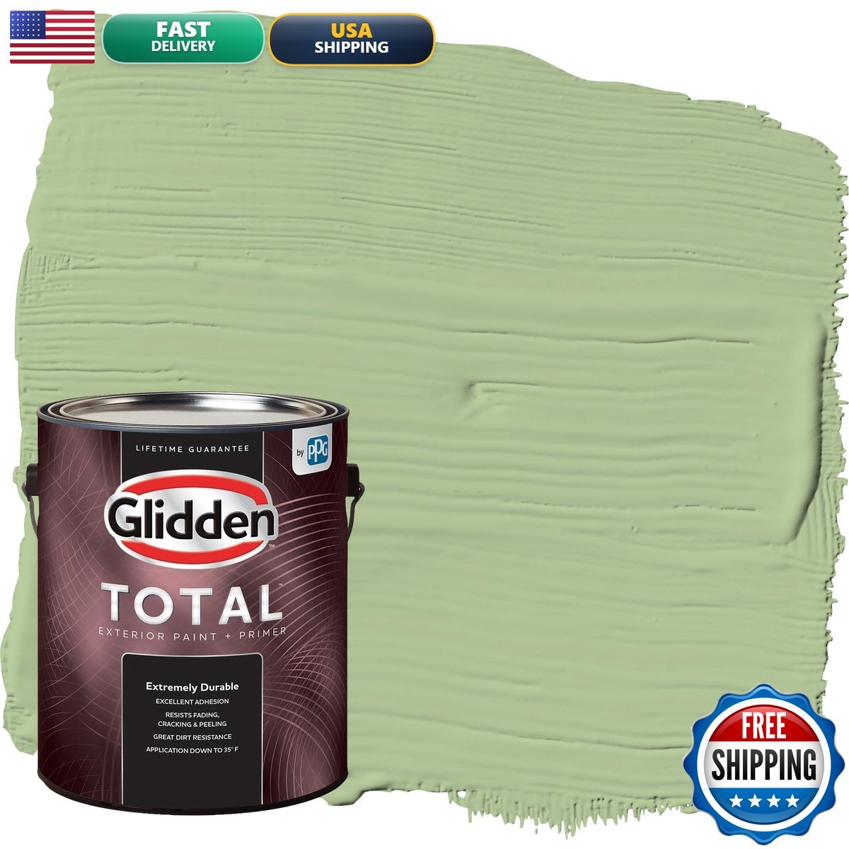 Glidden Total Exterior All-In-One Harmonious/Green Semi-Gloss 1 Gallon