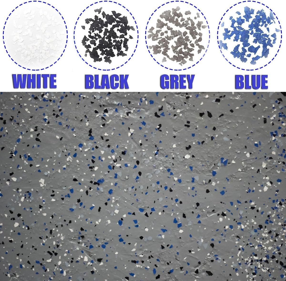 Epoxy Floor Flakes 1Lb, Decorative Floor Coating Flakes for Epoxy Flooring, Enha