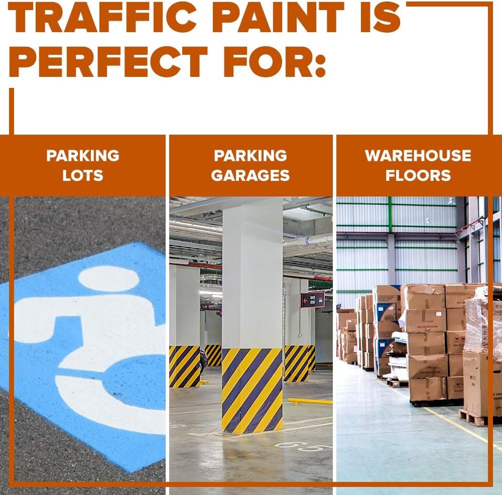 INSL-X TP322409A-01 Yellow Acrylic Latex Traffic Paint 1 Gallon Durable Coating