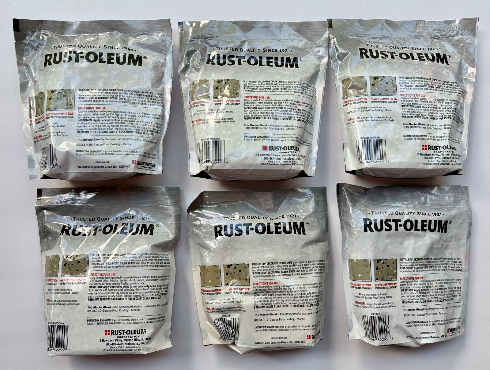 Rust-Oleum Decorative Color Chips MOCHA BLEND (6-Pack) 1 LB Each NEW = 6 LBS
