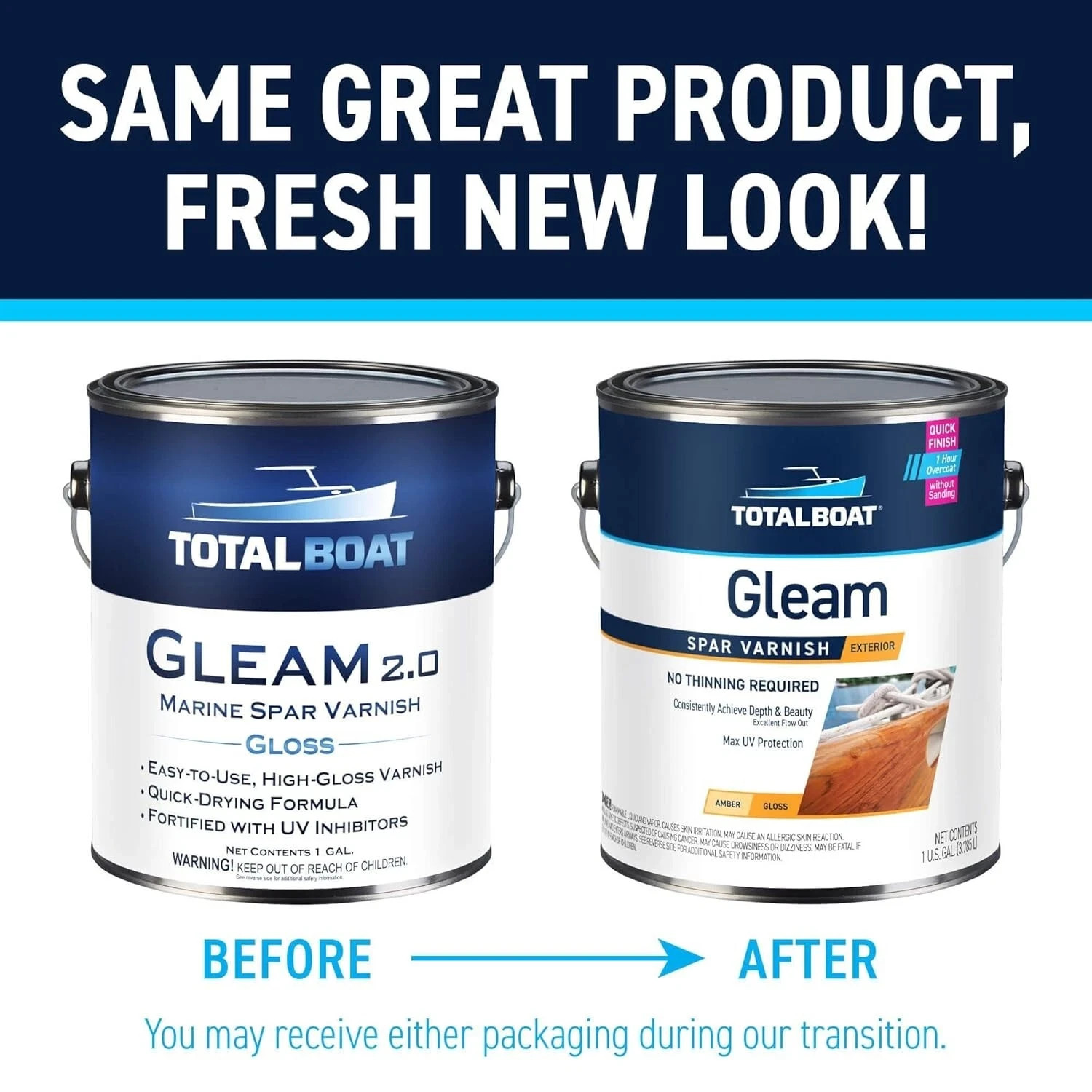 Gleam Marine Spar Varnish, Gloss and Satin Polyurethane Finish for Wood, Boat…