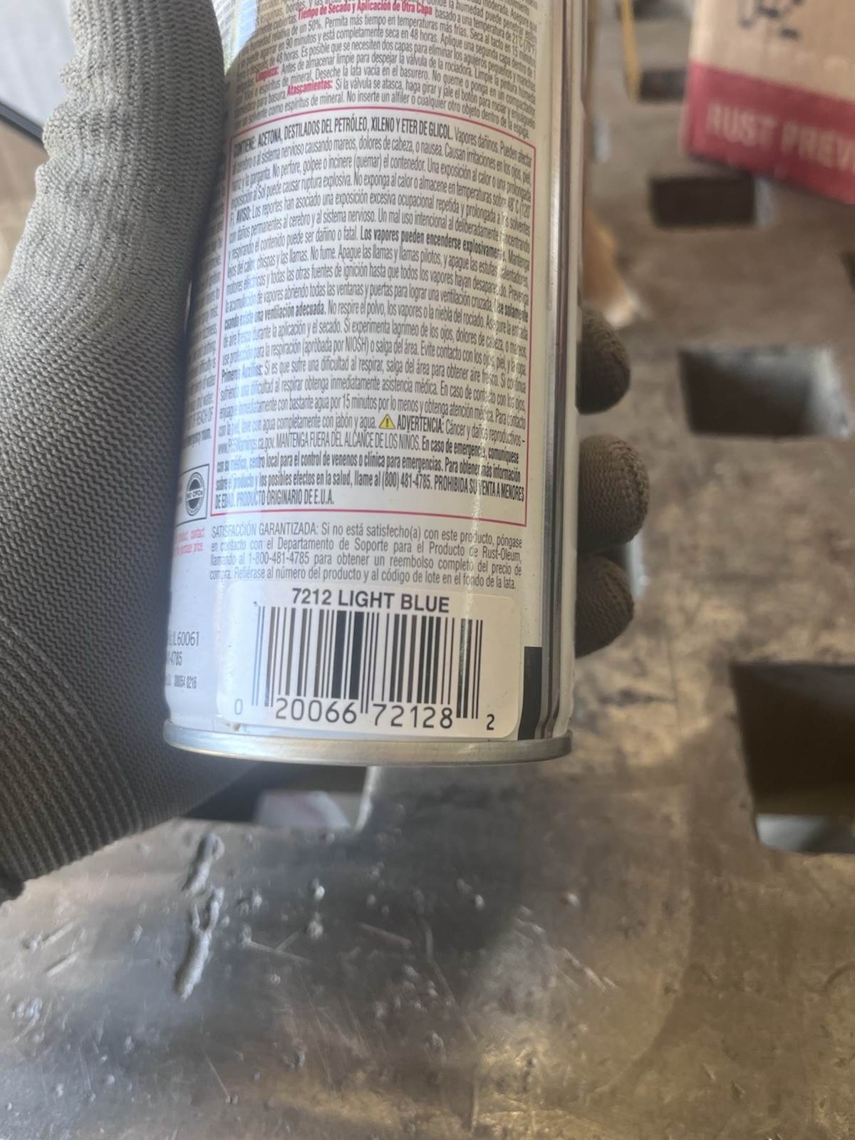 RUST-OLEUM Hammered 7212 light blue 12 oz spray can