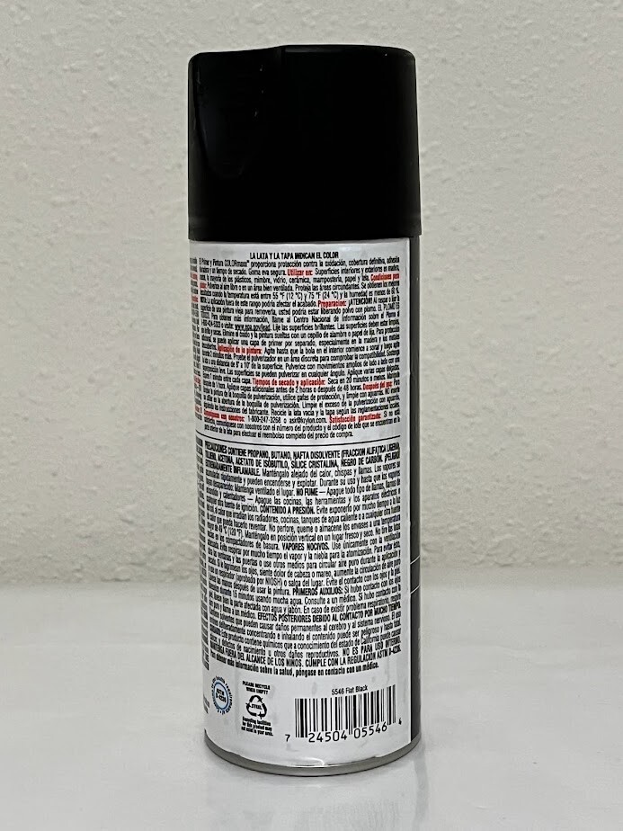 Krylon COLORmaxx ✨ Flat Black ✨ Spray Paint 12 oz Paint & Primer Fast Dry 5546