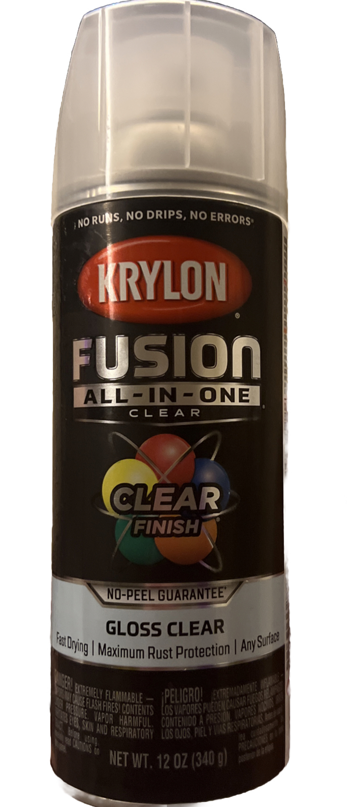 Krylon 2705 Gloss Clear Fusion All-In-One Clear sealer 12.oz