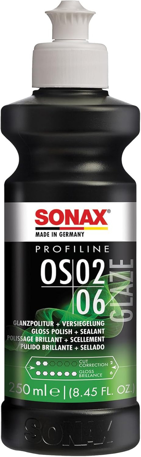 Glaze OS 02-06 247141 | All-In-One Car Polish for Scratch Removal, High-Gloss Fi