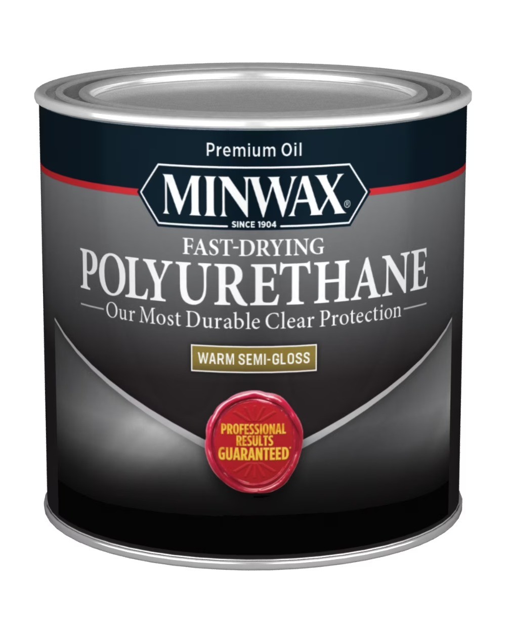 230054444 Fast-Drying Polyurethane, Warm Semi-Gloss, Clear, 1/2 Pint
