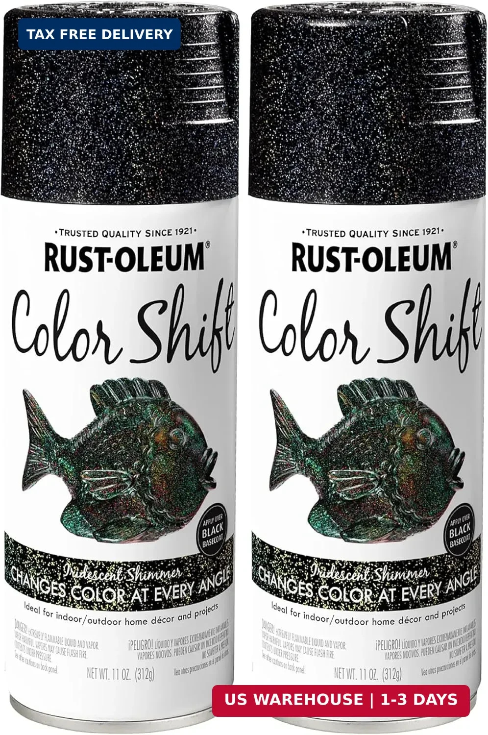 Rust-Oleum 384335 Specialty Color Shift Spray Paint, 11 oz,Iridescent Shimmer (P