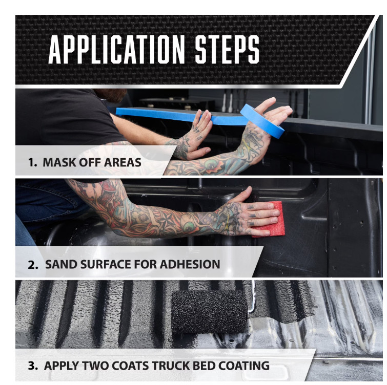 Black, Rust-Oleum Automotive Truck Bed Coating-342669, Gallon