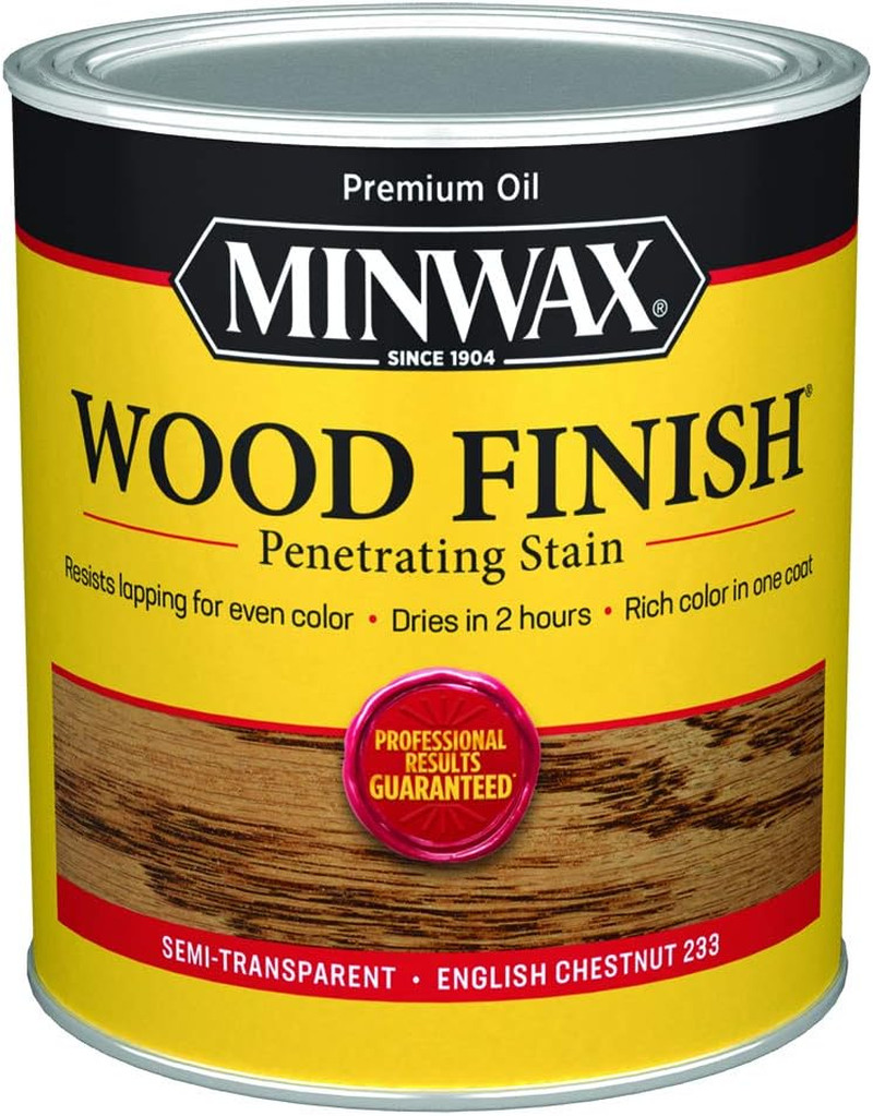 1 Qt 70044 English Chestnut Wood Finish Oil-Based Wood Stain, Quart