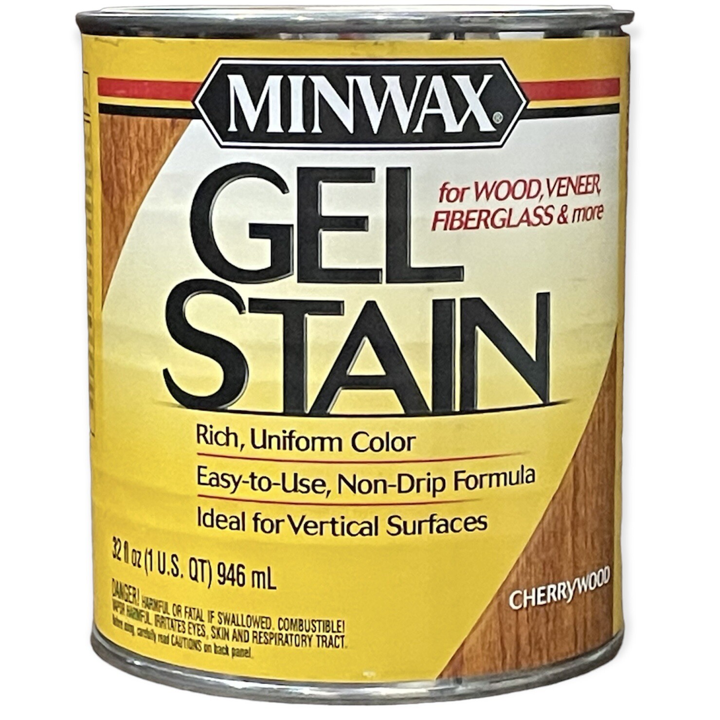 Minwax Gel Stain for Wood, 1 Quart CHERRYWOOD Veneer Fiberglass MultiSurface New