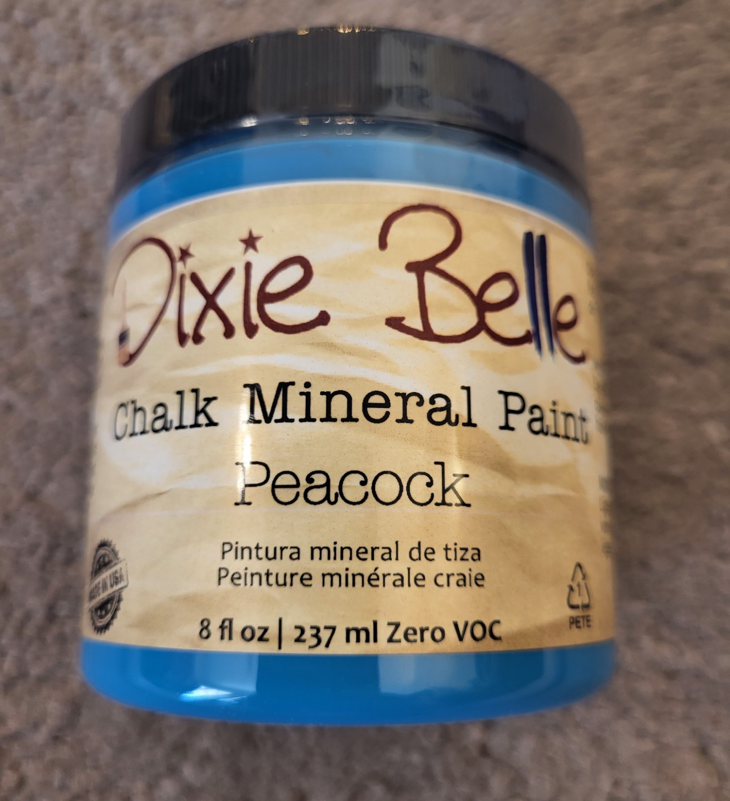 Dixie Belle Chalk Mineral Paint PEACOCK Blue 8 oz NEW