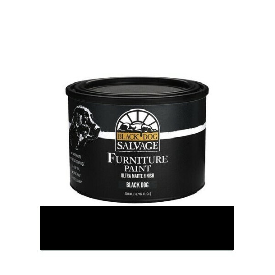 Furniture Paint, “Black Dog” Velvety Matte, Water Based, Low VOC