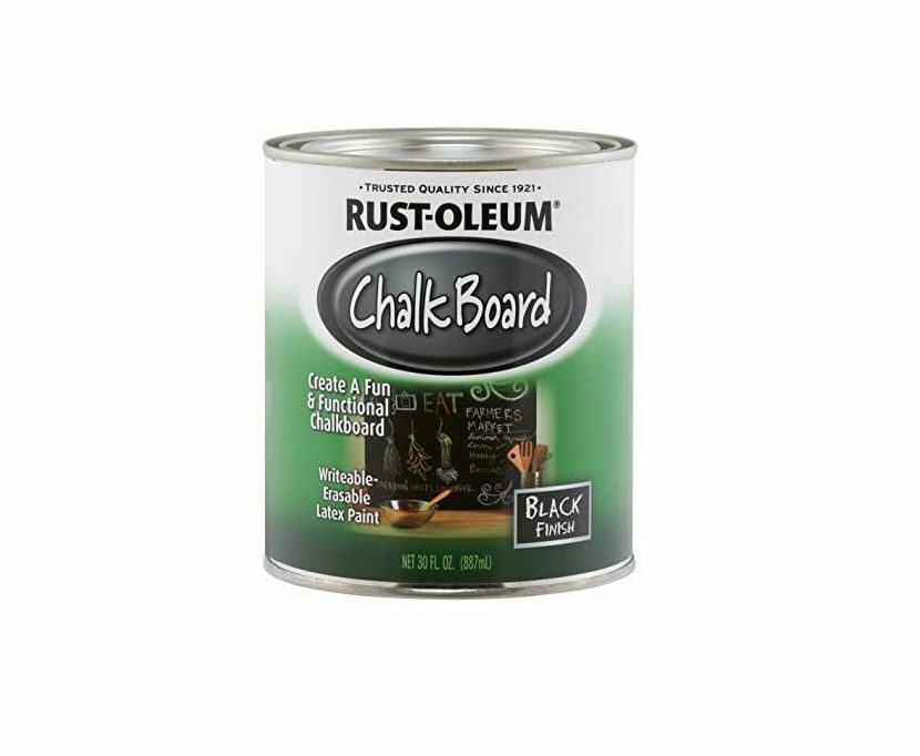 Rust-Oleum 206540 Specialty Chalkboard Brush-On Paint, 30 Oz, Flat Black