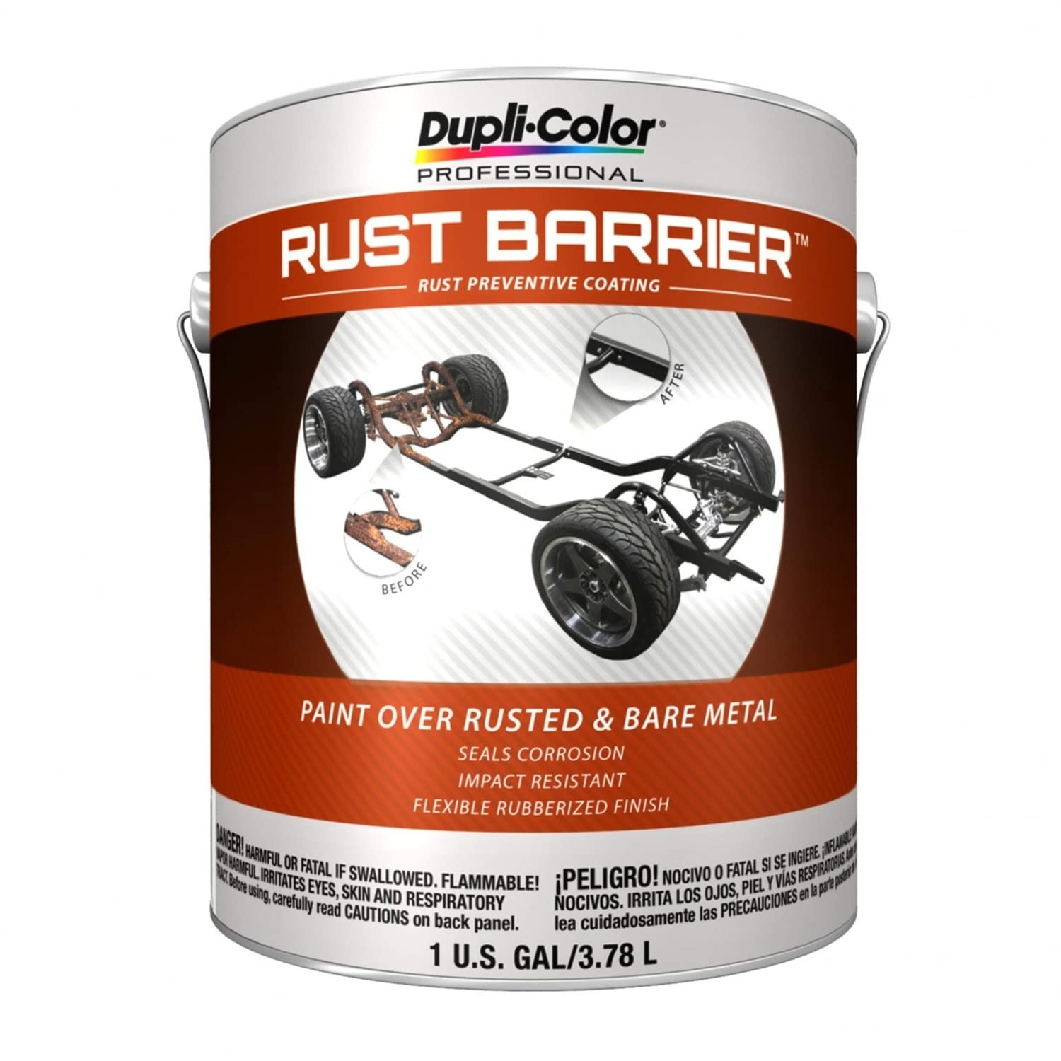 Rust Barrier Preventative Coating – Flat Black, 1 Gallon, Durable Protection