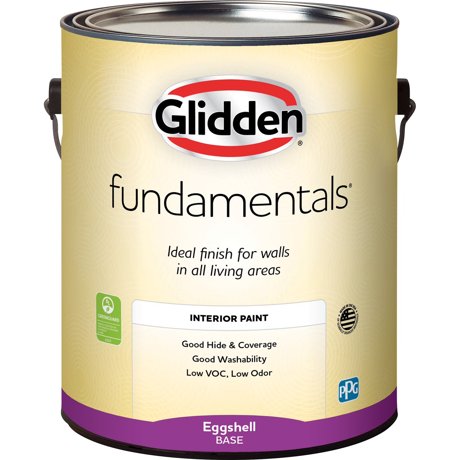 Fundamentals Demeter / Yellow Eggshell Interior Paint, 1 Gallon