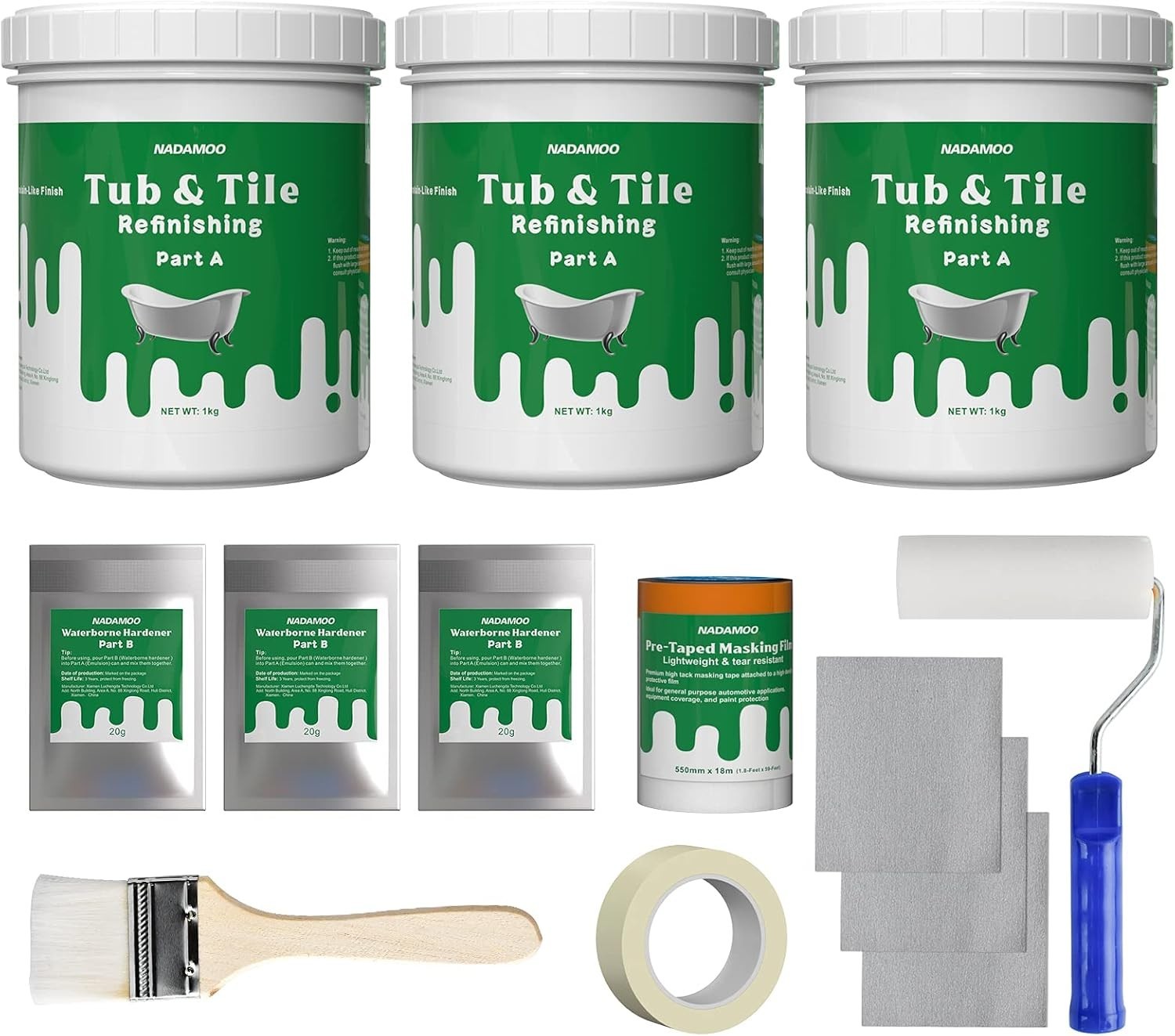 105 oz White Porcelain Fiberglass Refinish Kit