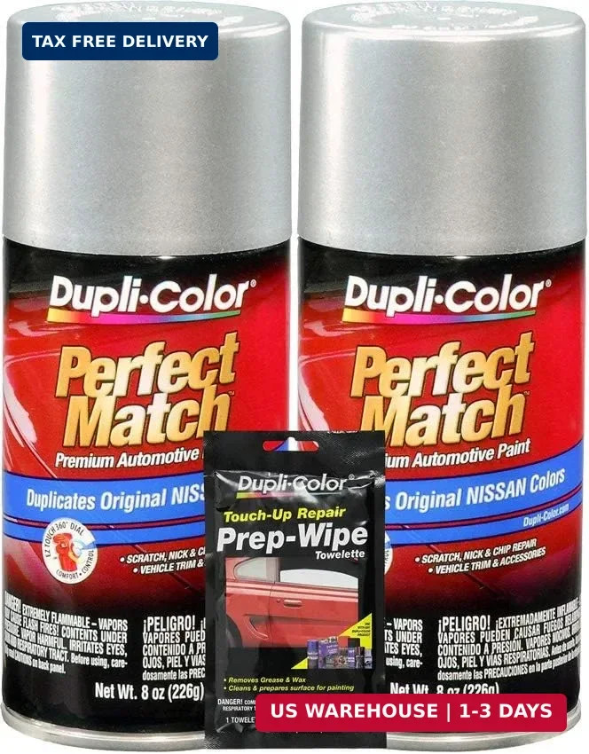 Dupli-Color Alabaster Silver (M) Exact-Match Automotive Paint – 8 oz, Bundles Pr