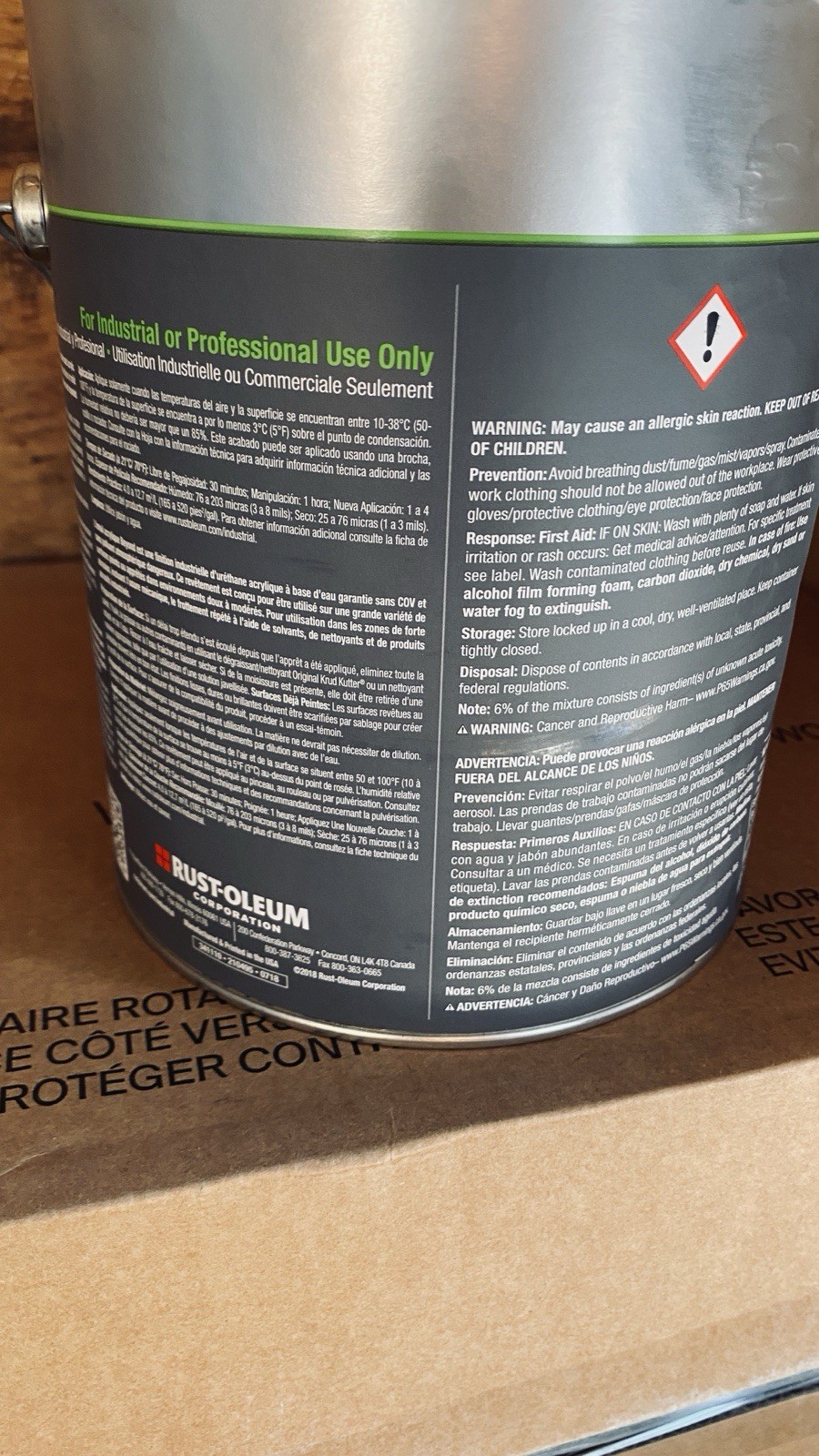 Safety Yellow Rust-Oleum 210495 Int/Ext Paint, Glossy, Water Base 1 Gallon