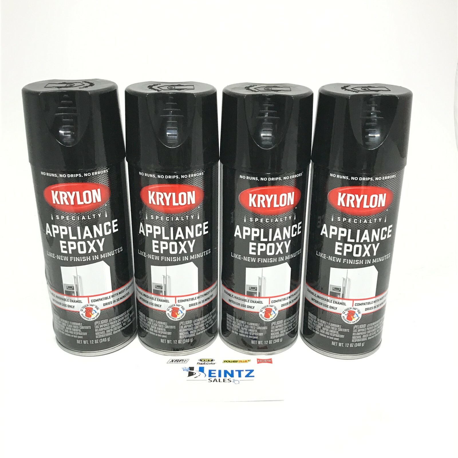KRYLON 3206-4 PACK BLACK Specialty Appliance Epoxy – Durable, Washable Enamel