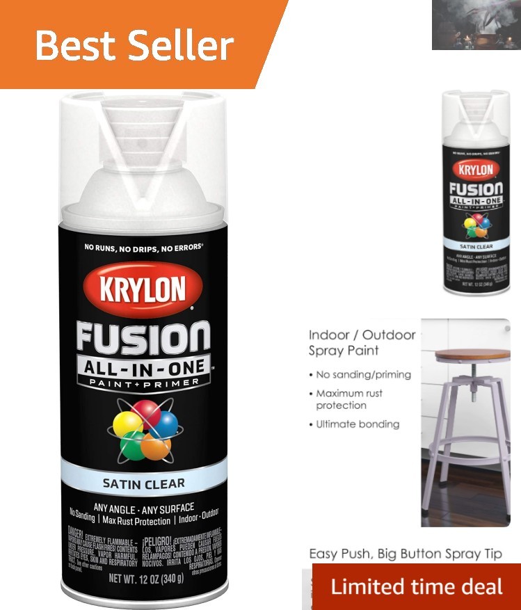 Versatile 12 oz Clear Adhesive Spray Paint – Rust Resistant & Fast Drying Finish
