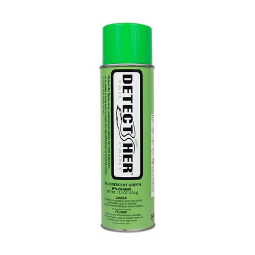Detect-Her Inverted Tail Paint Spray – Fluorescent Green 13 Oz By Detect-Her