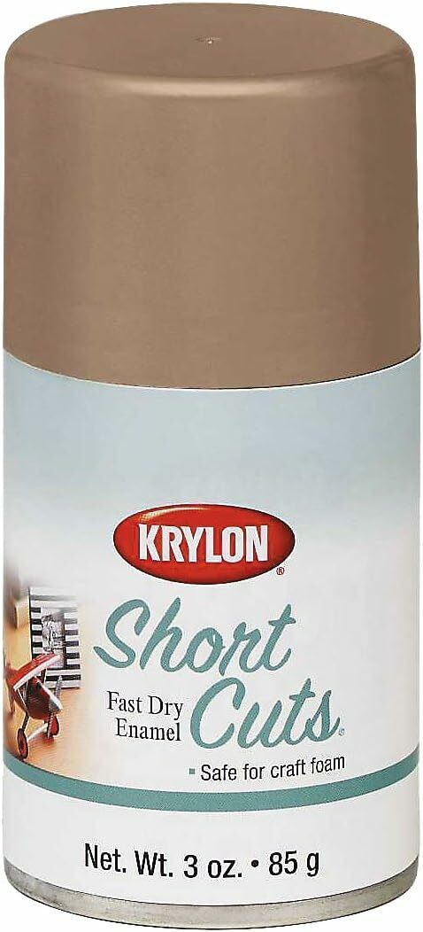 Krylon KSCS072 Short Cuts Aerosol Spray Paint, 3-Ounce, True Taupe