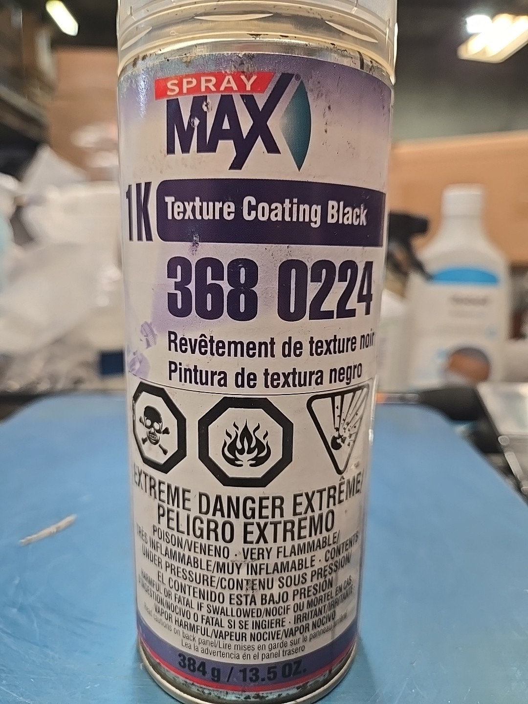 SprayMax 1K Texture Coating Black- 3680224- Aerosol Can 13.5oz