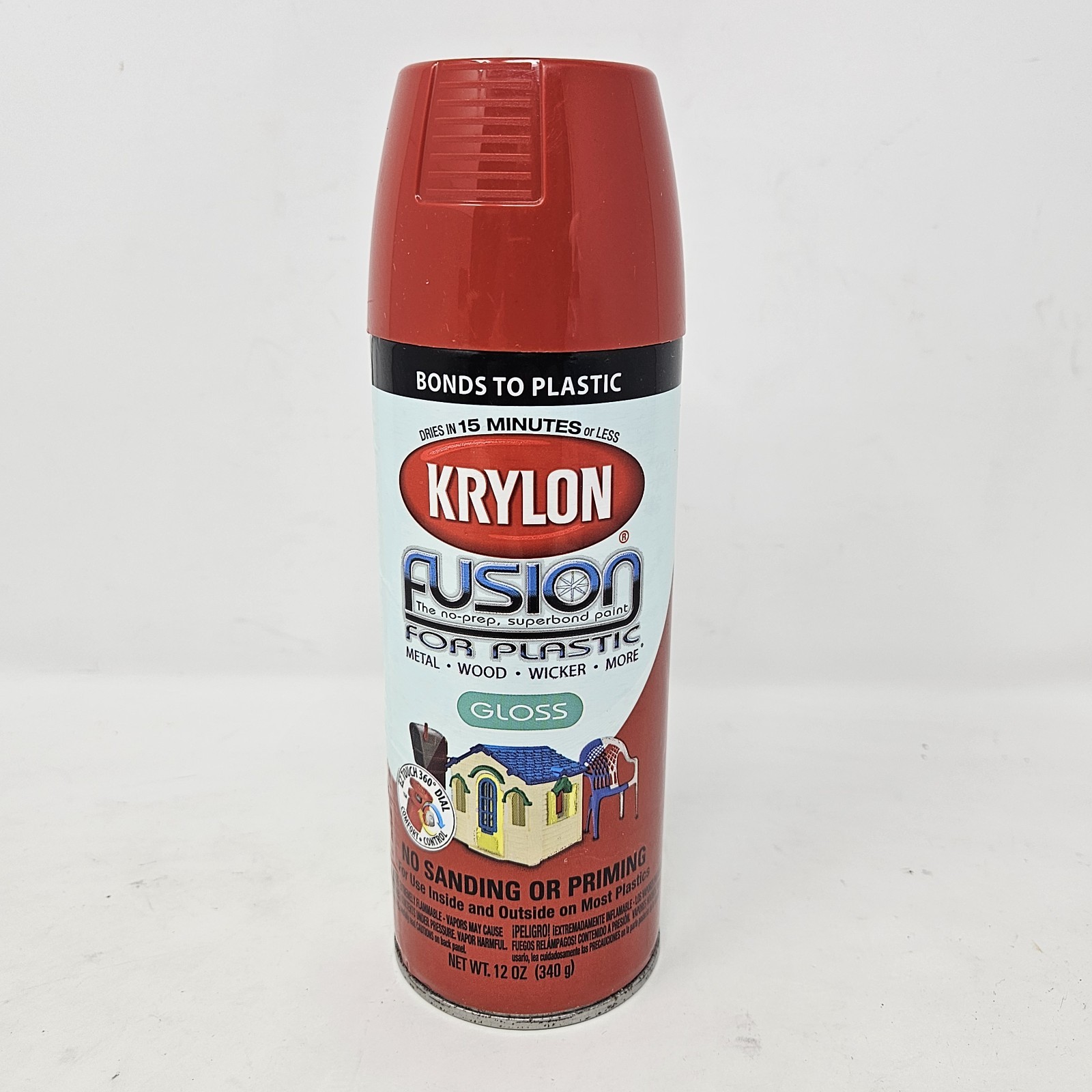 Krylon Fusion Gloss For Plastic 2332 Sun Dried Tomato 12oz New