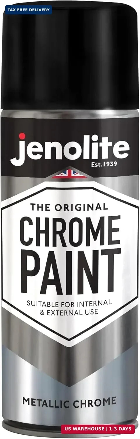 JENOLITE Chrome Spray Paint – Smooth Chrome Finish – Multi Surface Paint for Met