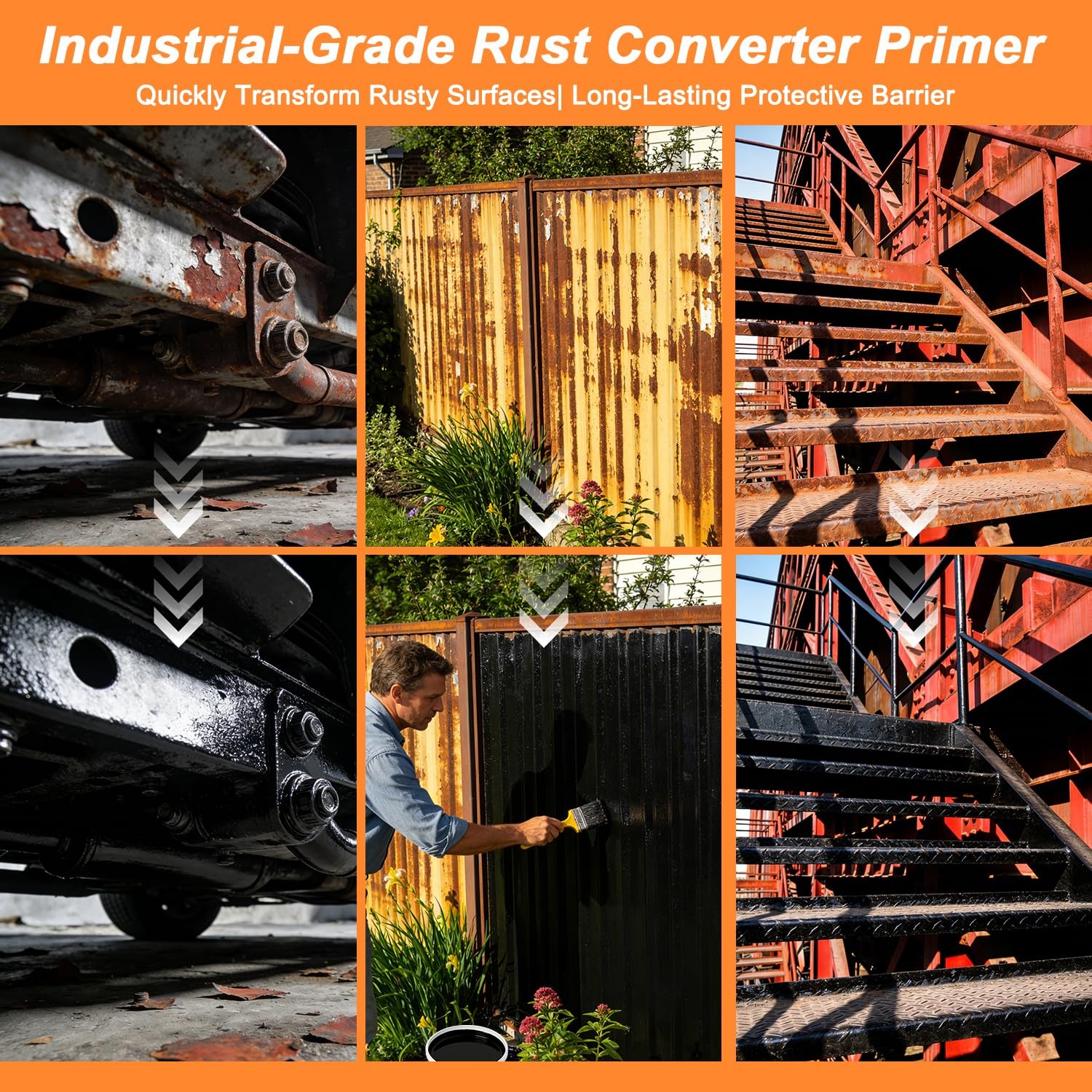 Rust Converter Metal Paint 2-In-1 Rust Remover Primer Treatment (80 chars)