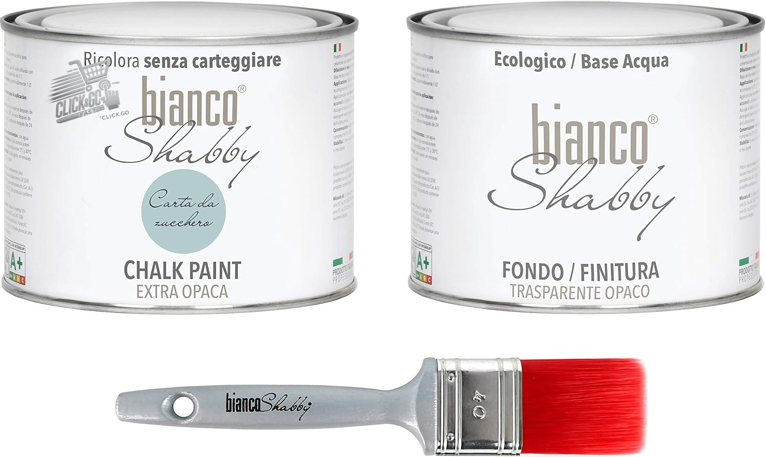 Shabby Chalk Paint Blue Paper Sugar Furniture Wood Brush Set