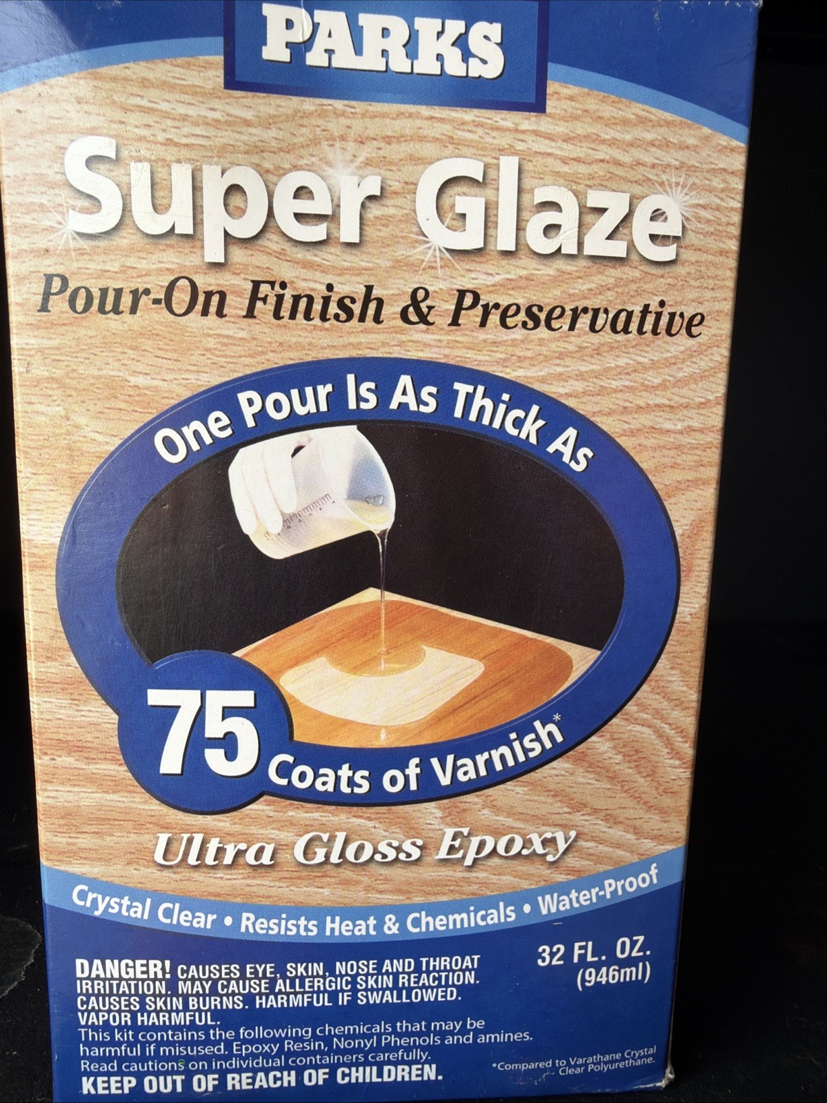 Parks 241352 Super Glaze Epoxy, Ultra Gloss, 32-oz. – Quantity 1