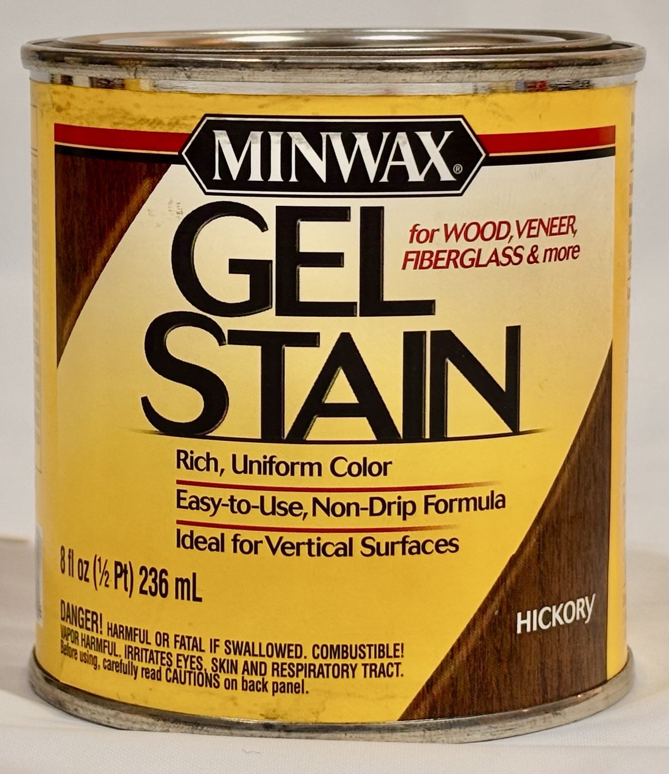 NEW Minwax Gel Stain HICKORY 1/2 Pint 8 oz Non Drip Formula