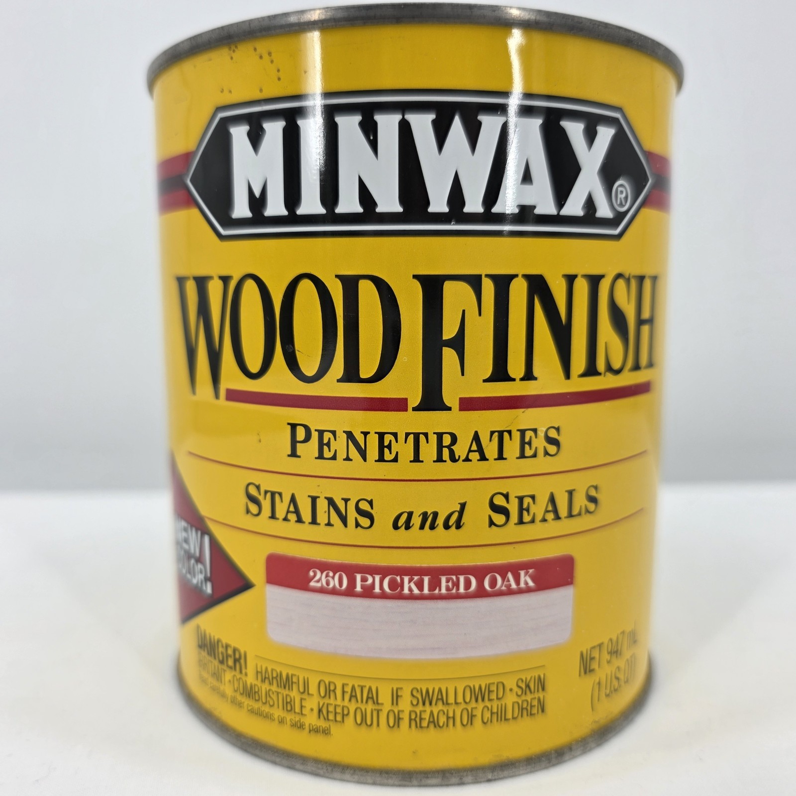 Minwax 260 Pickled Oak Wood Finish Oil-Based Wood Stain 1 Quart Can New
