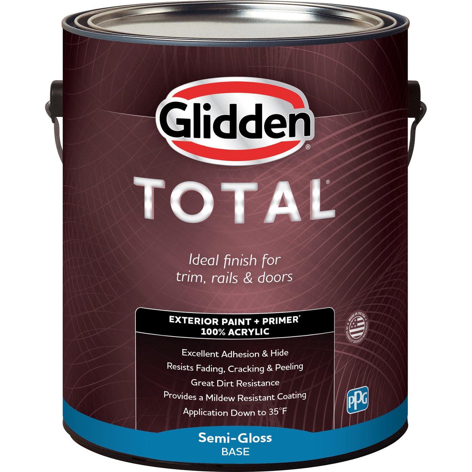 Glidden Total 1 Gal. Stargazer/Gray Semi-Gloss Exterior Paint Premiumr