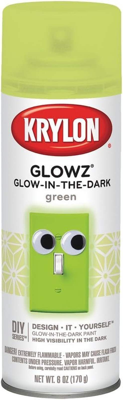 Krylon Glowz Glow-in-The-Dark Paint, Green, 6 Ounce – Glow in the Dark Paint