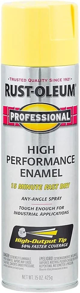 Rust-Oleum 7543838 Professional High Performance Enamel Spray Paint, 15 oz, Glos