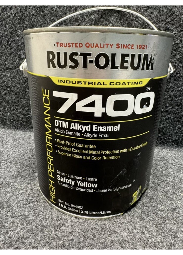 RUST-OLEUM 7400 DTM Alkyd Enamel Safety Yellow 1 Gallon Can 944402