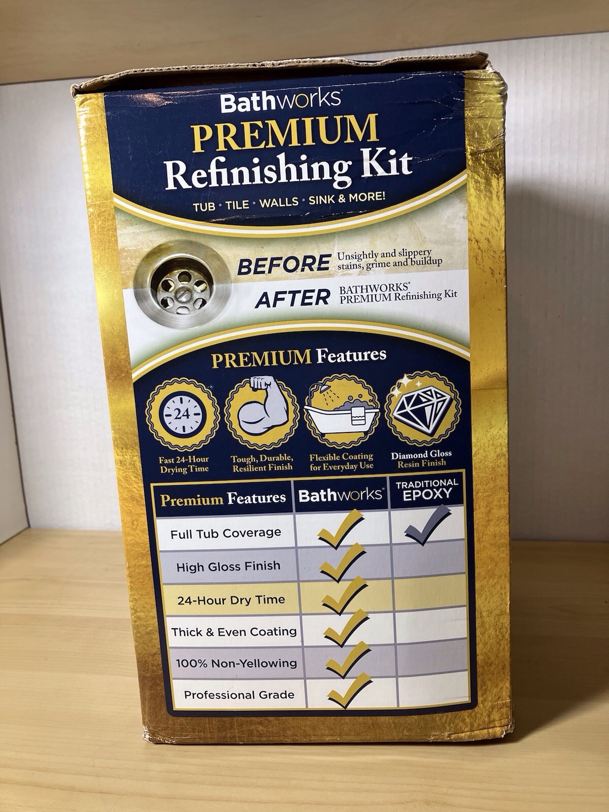Bathworks Premium Refinishing Kit for Tub Tile, White (DS0005)