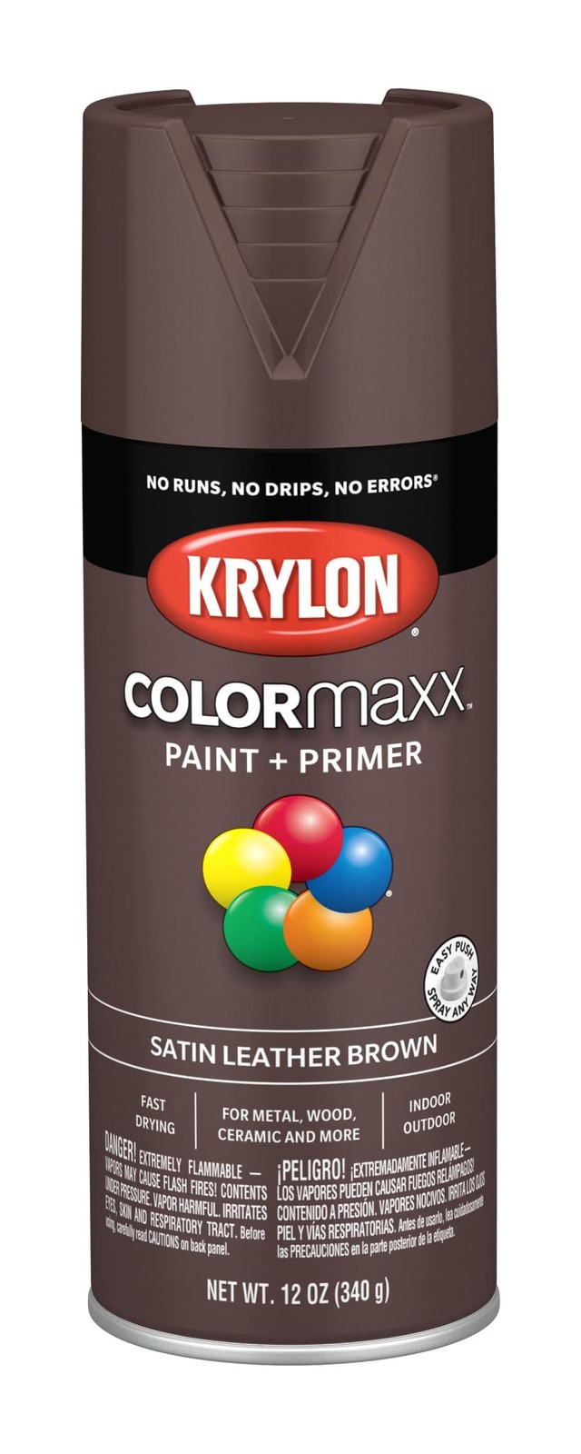 Krylon K05569007 COLORmaxx Spray Paint and Primer for Indoor/Outdoor Use, Satin