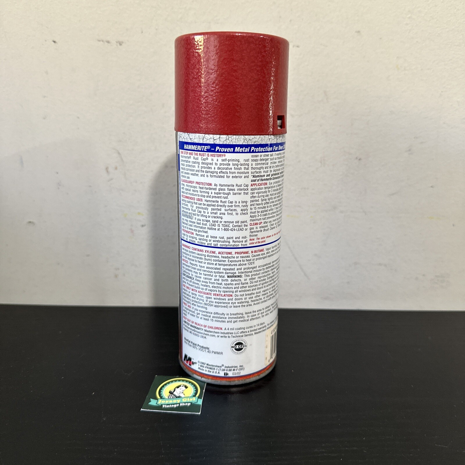 [ 1 Can ] Hammerite Hammered Finish Rust Cap Spray Paint 12 Oz – Red