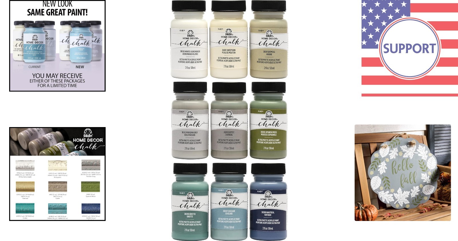 Versatile Home Décor Chalk Paint Set 2 Oz – 9 Creamy Colors for DIY Makeovers