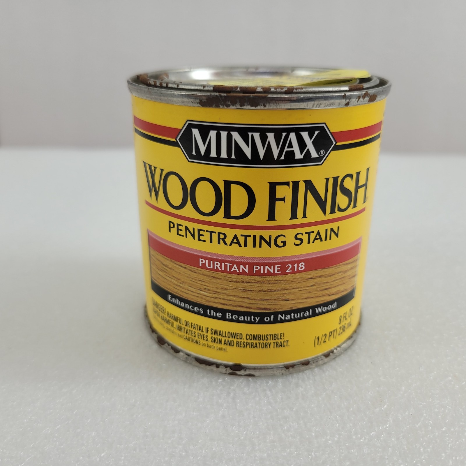 1 – MINWAX 218 Puritan Pine Oil Based Wood Stain 1/2 Pt Small Can 8 Oz. New