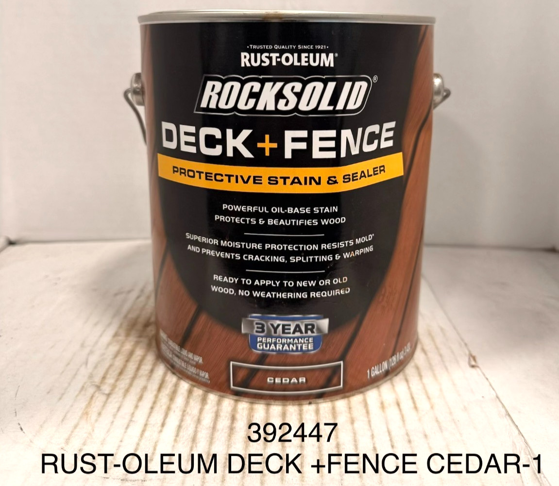 Rust-Oleum Rocksolid Cedar Deck and Fence Exterior gal DENTED CAN