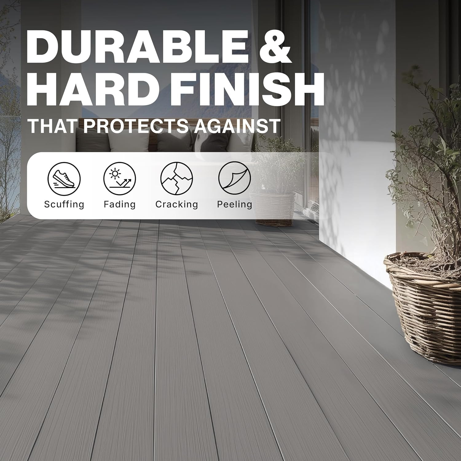 EVOLVE Porch & Floor Paint Battleship Gray 5 Gallon Interior Exterior Coating
