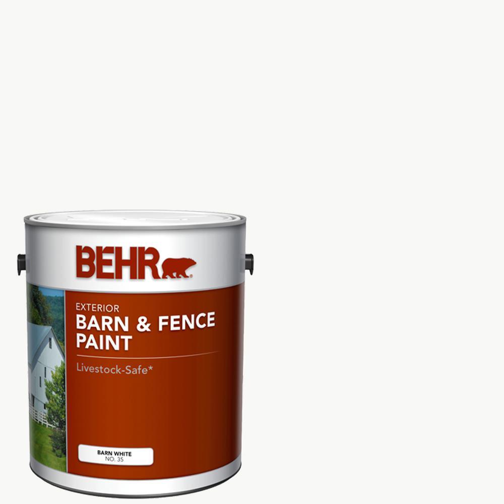 1 Gal White Exterior Barn and Fence Paint Livestock-safe Home Decor Oil-latex