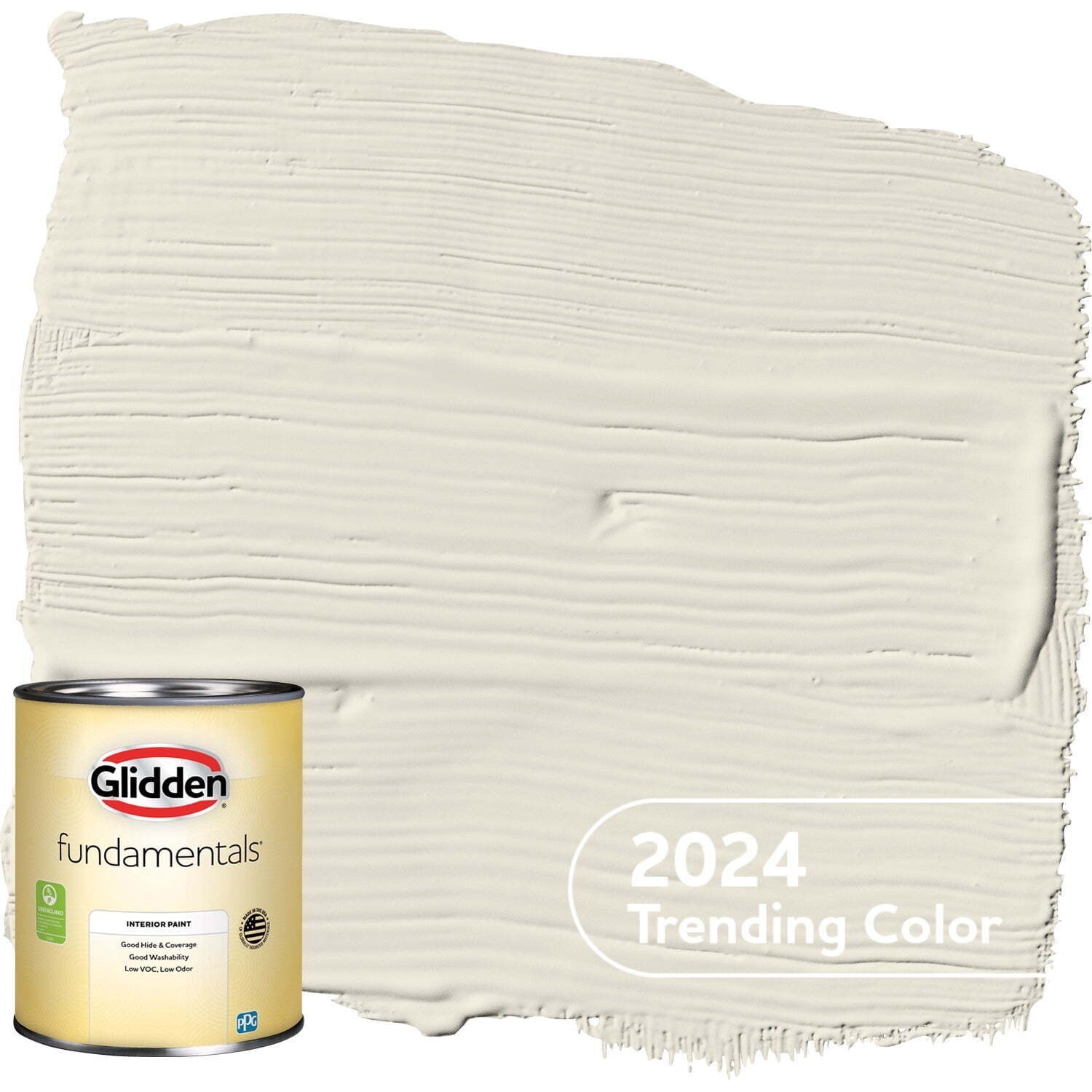 Fundamentals Interior Paint Focus Off White, Eggshell, 1 Quart