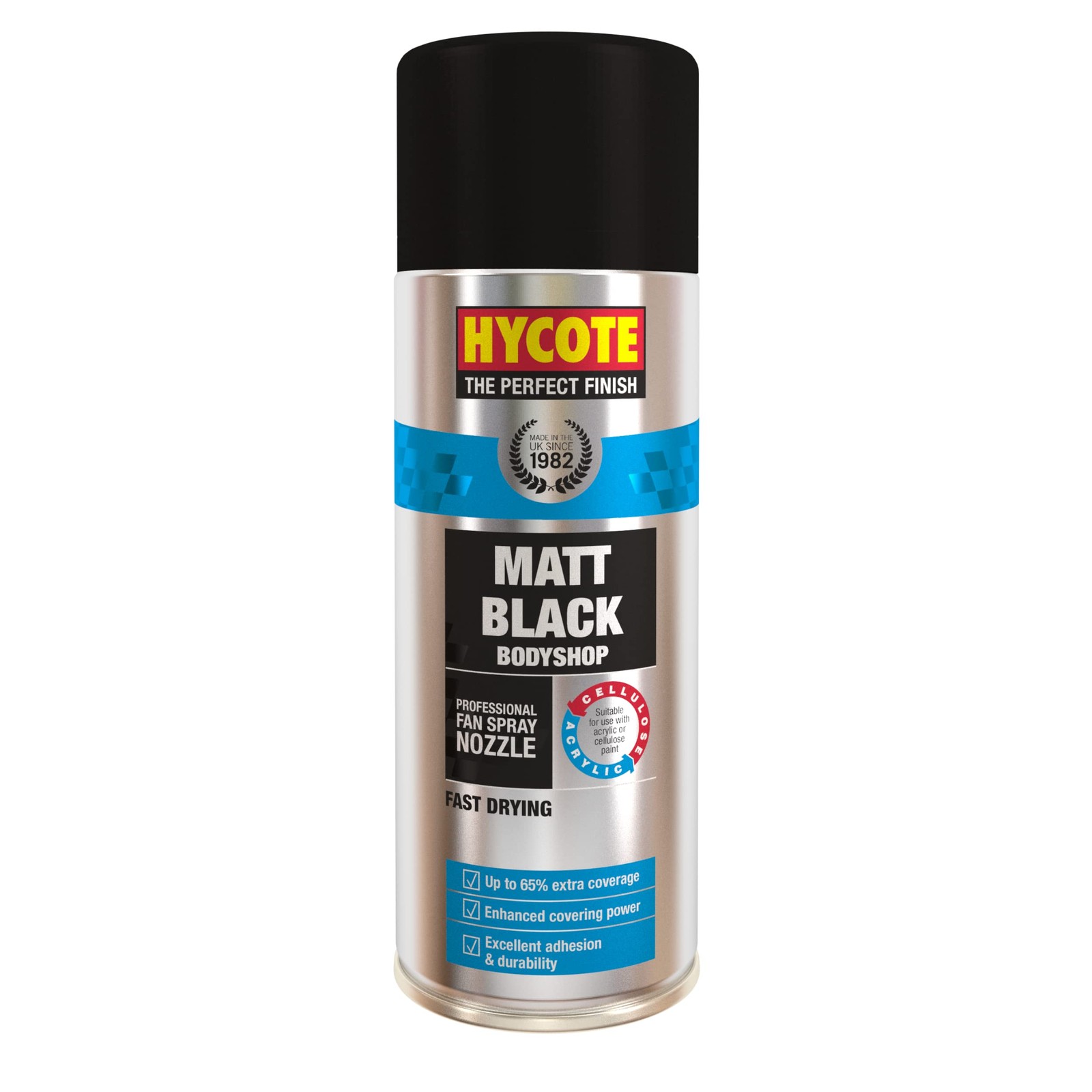 Fast Drying Matt Black Car Spray Paint – 13.5 Oz Aerosol for Bodyshop Use