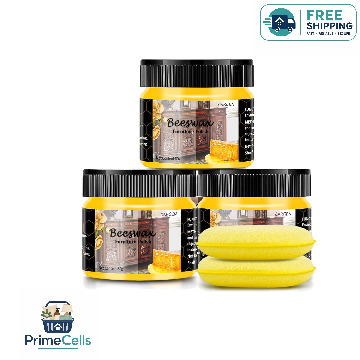Multipurpose Beeswax Furniture Polish – Safe, Chemical-Free Wood Care Pack of 3