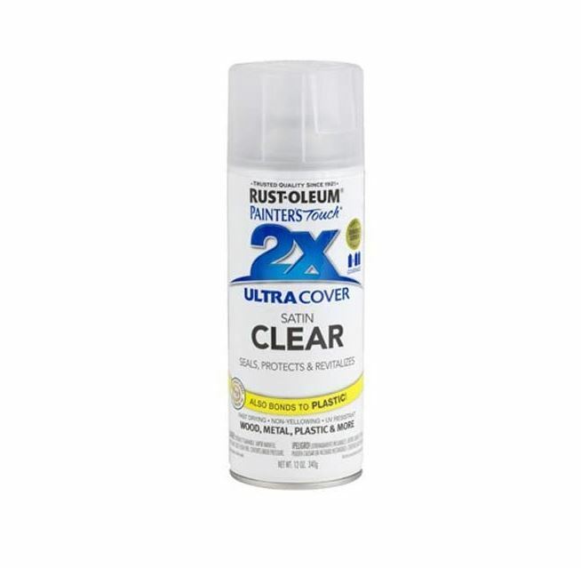 Rust-Oleum 249845 Painter’s Touch Multi Purpose Spray Paint, 12oz, Satin Clear